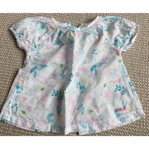 Lacompagnie des petits baby girls short sleeve blouse 12m 12 months